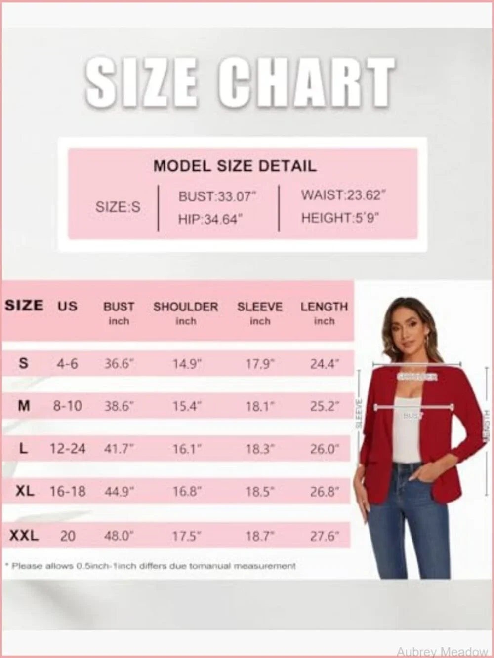 Casual Single Button Blazer Ruched 3/4 Sleeve Notched Lapel Lightweight Office